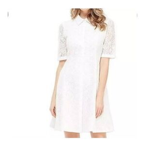 Gal Meets Glam Leighton Lace Shirt Dress Size  4